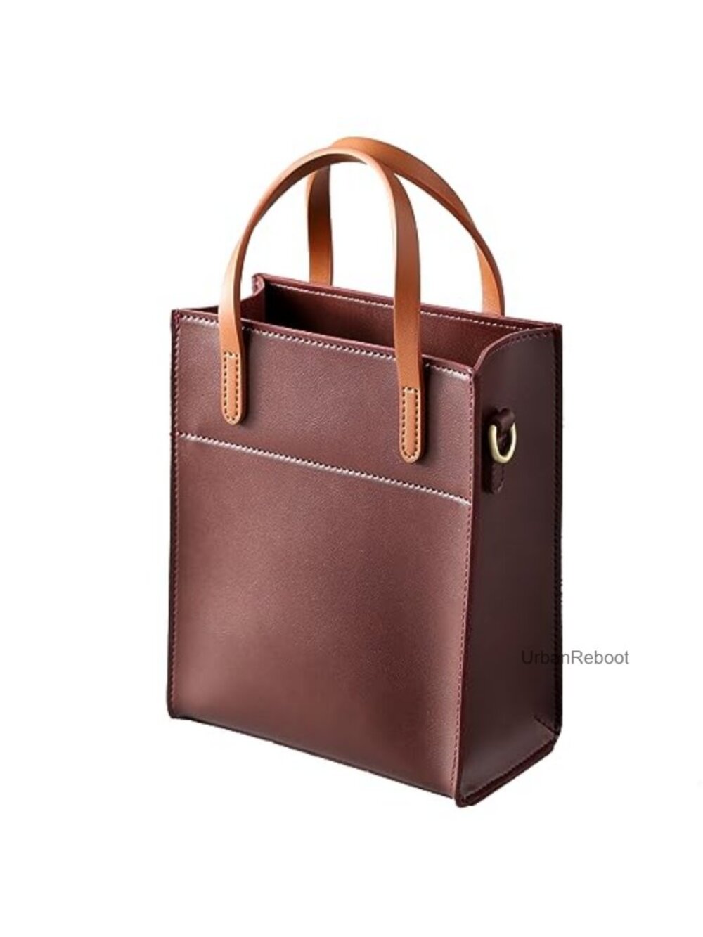 Vegan Leather Mini Tote Bag Small Satchel Crossbody Shoulder Purse
